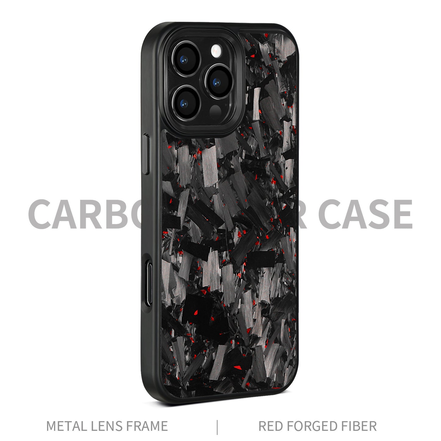 iPhone - Metal Frame Forged Pattern Mobile Phone Protective Shell