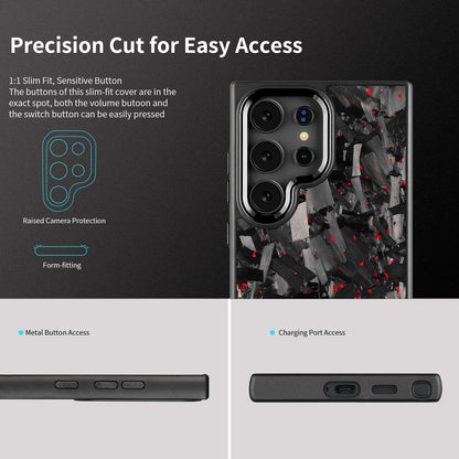 SAMSUNG Magnetic Forged Carbon Fiber Shell Phone Case Protective Sleeve