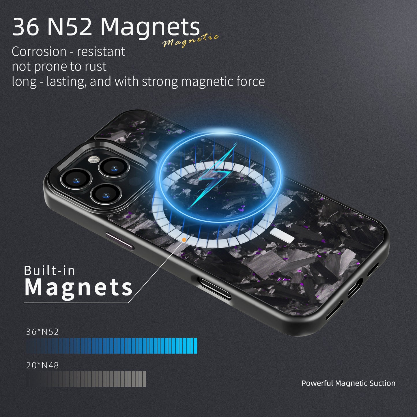 iPhone - Metal Frame Forged Pattern Mobile Phone Protective Shell